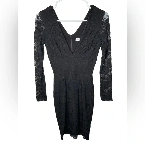 Dress The Population Erica Black Lace Mini Dress Size Small